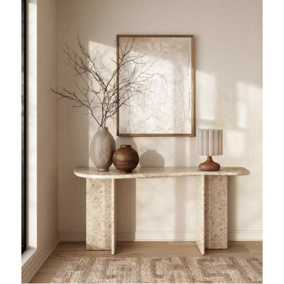 Miu Masif Ahşap Abajur