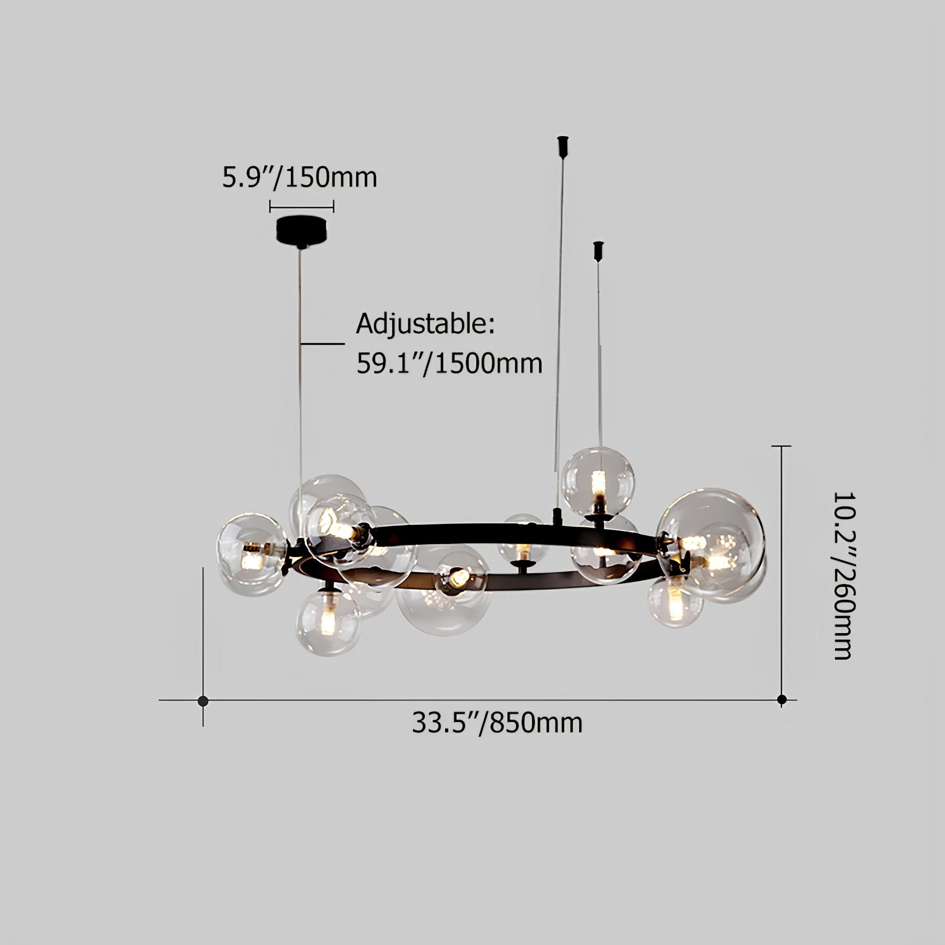 Modern Özel Tasarım Cam Bubble Avize