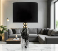 Modern Tasarım Mermer Abajur-Abajur-Moena Studio-Krem-NowShopFun