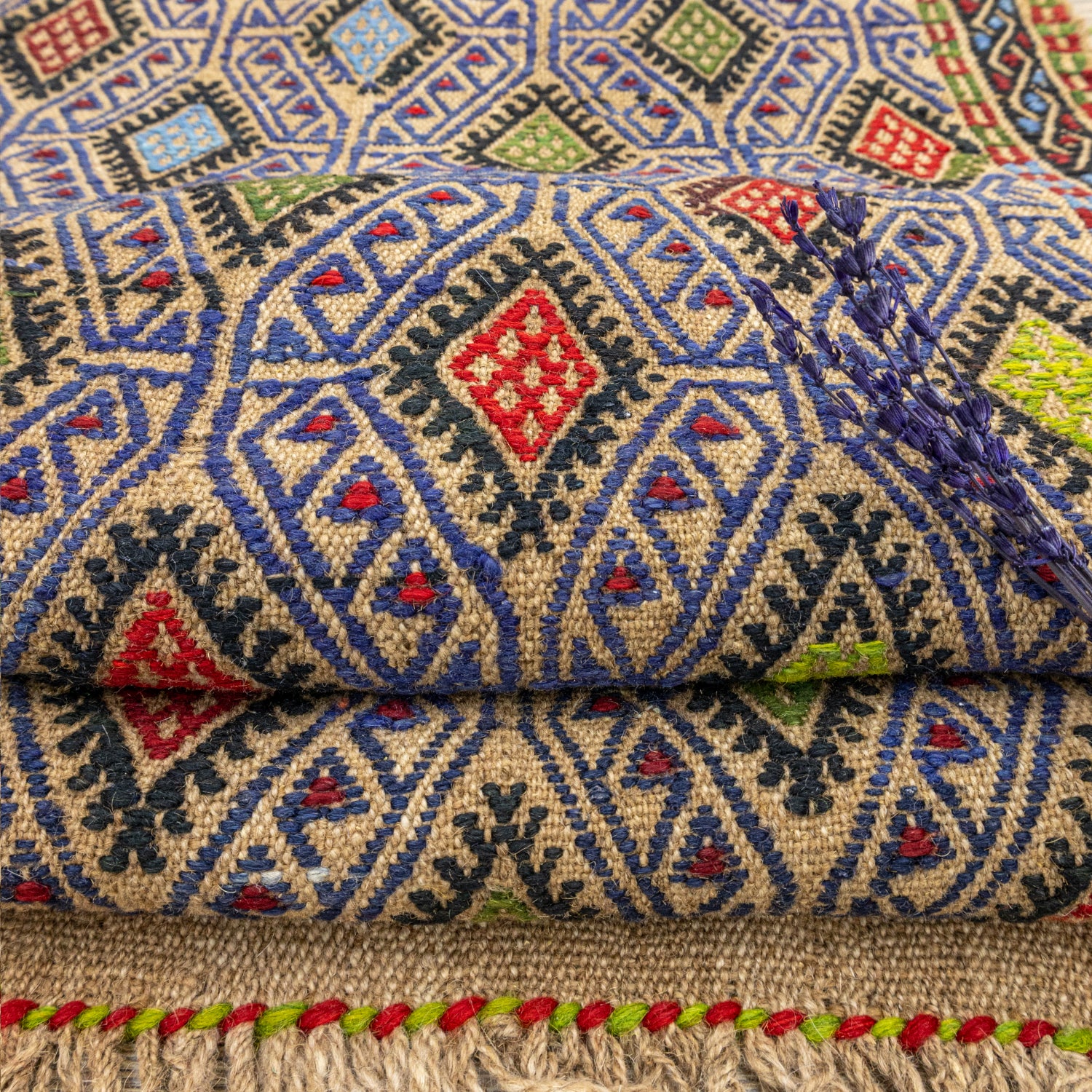 Mogan Renkli Yün Cicim Kilim 156X240 Cm