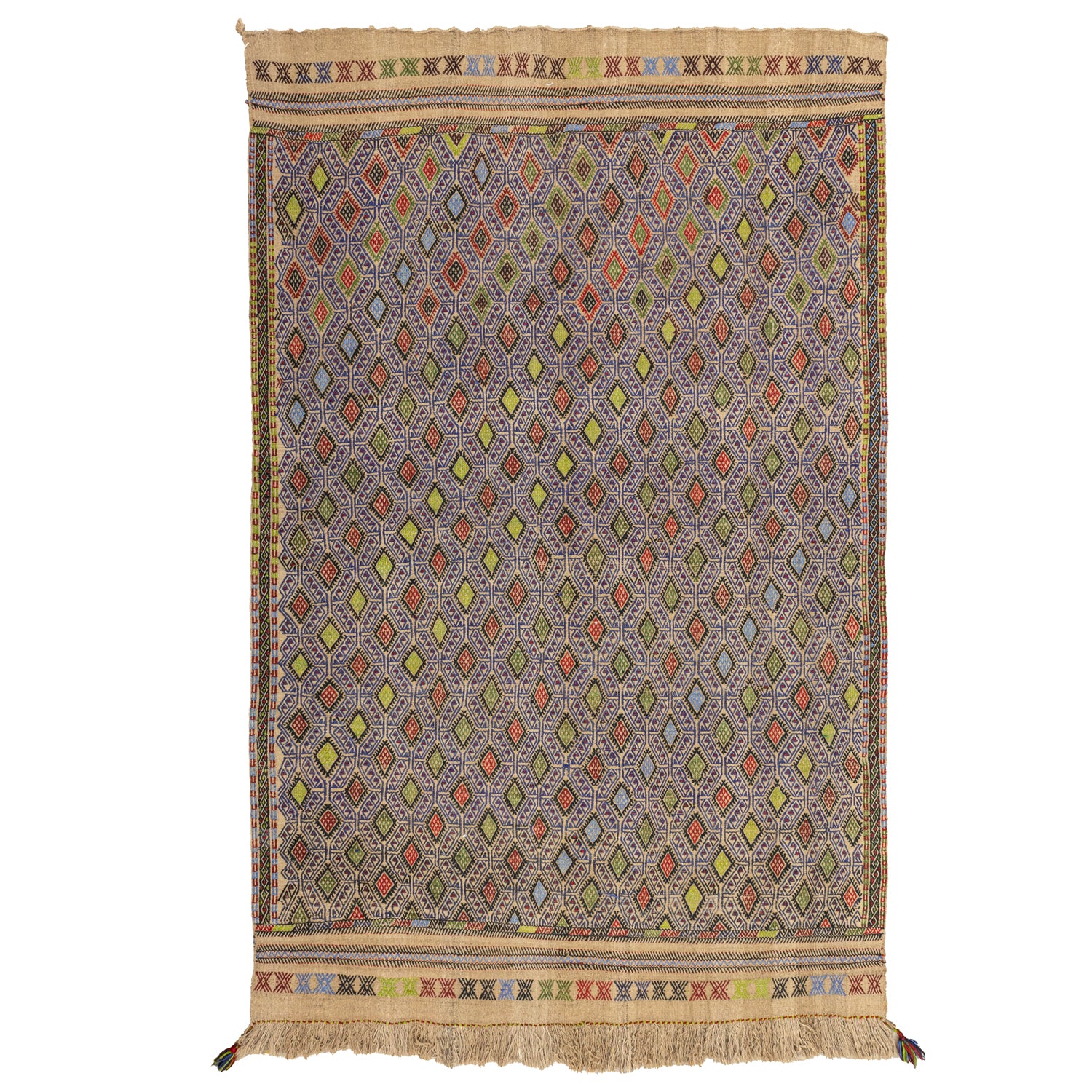 Mogan Renkli Yün Cicim Kilim 156X240 Cm
