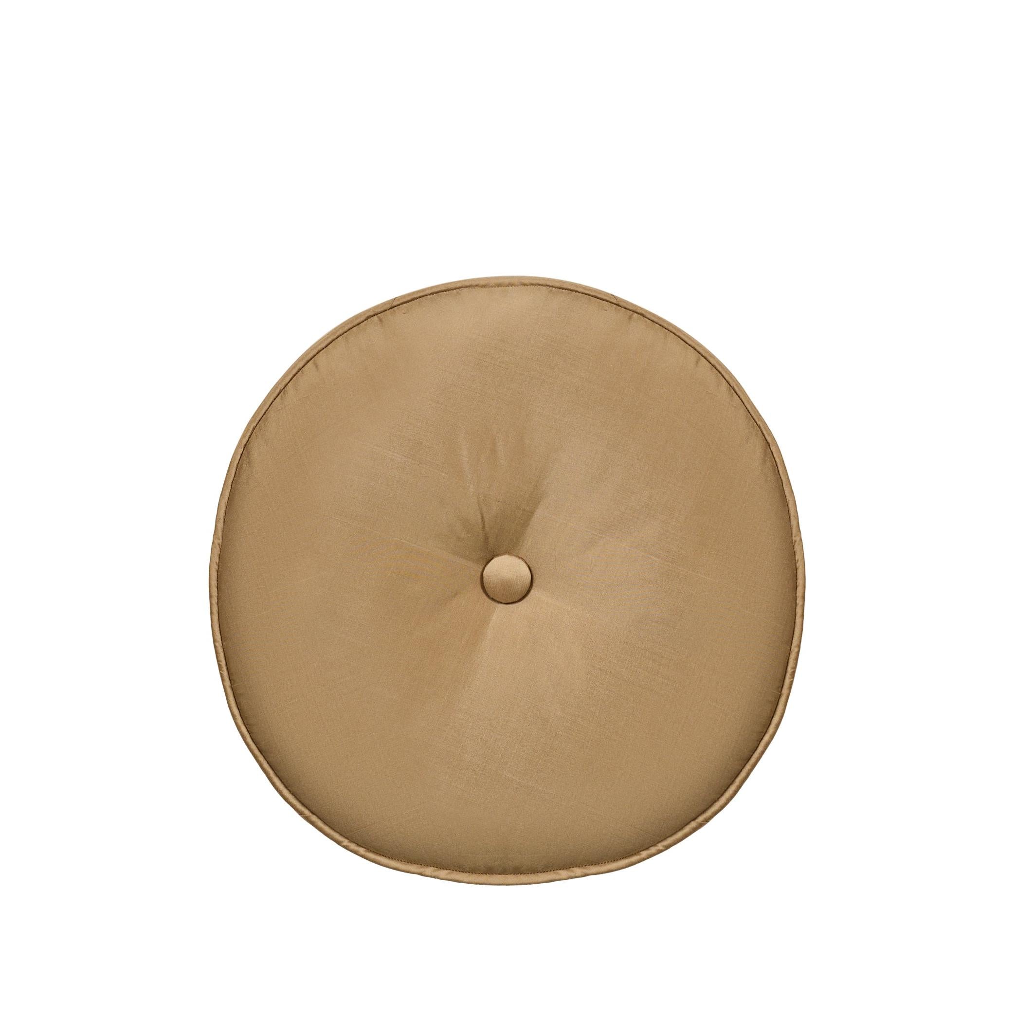 Moka İpek Yuvarlak Düğme Detaylı Kırlent