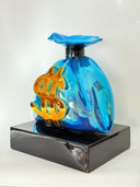 Money Bag Heykeli | Blue Chrome Edition Richie Bag