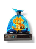 Money Bag Heykeli | Blue Chrome Edition Richie Bag