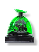 Money Bag Heykeli – Green Chrome Edition