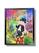 Monopoly Man Graffiti Canvas Tablo – New York Style Love & Money