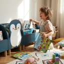 Montessori 3'lü Penguen Kitaplık Seti