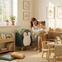 Montessori Penguen Kitaplık