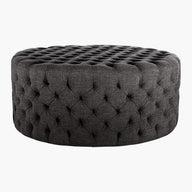 Mozambik Yuvarlak Puf-Puf-Modabilya-Gri-NowShopFun