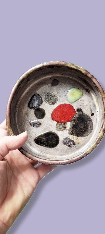 Murano Cam Zeminli, Ayaklı Seramik Kase Seti