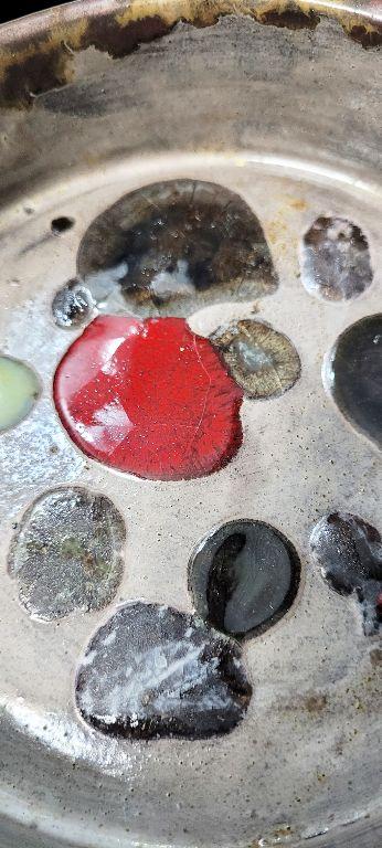 Murano Cam Zeminli, Ayaklı Seramik Kase Seti