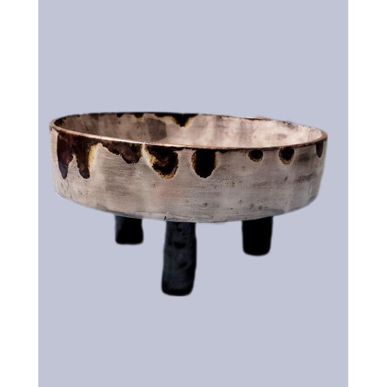 Murano Cam Zeminli, Ayaklı Seramik Kase Seti