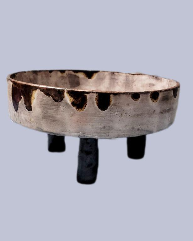 Murano Cam Zeminli, Ayaklı Seramik Kase Seti