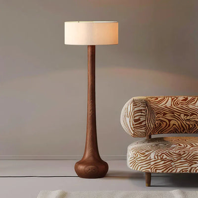 Mush Keten Başlıklı Masif Ahşap Lambader