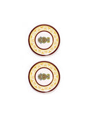 Mystic İndia Burgundy Servis Tabak (2'li Set)