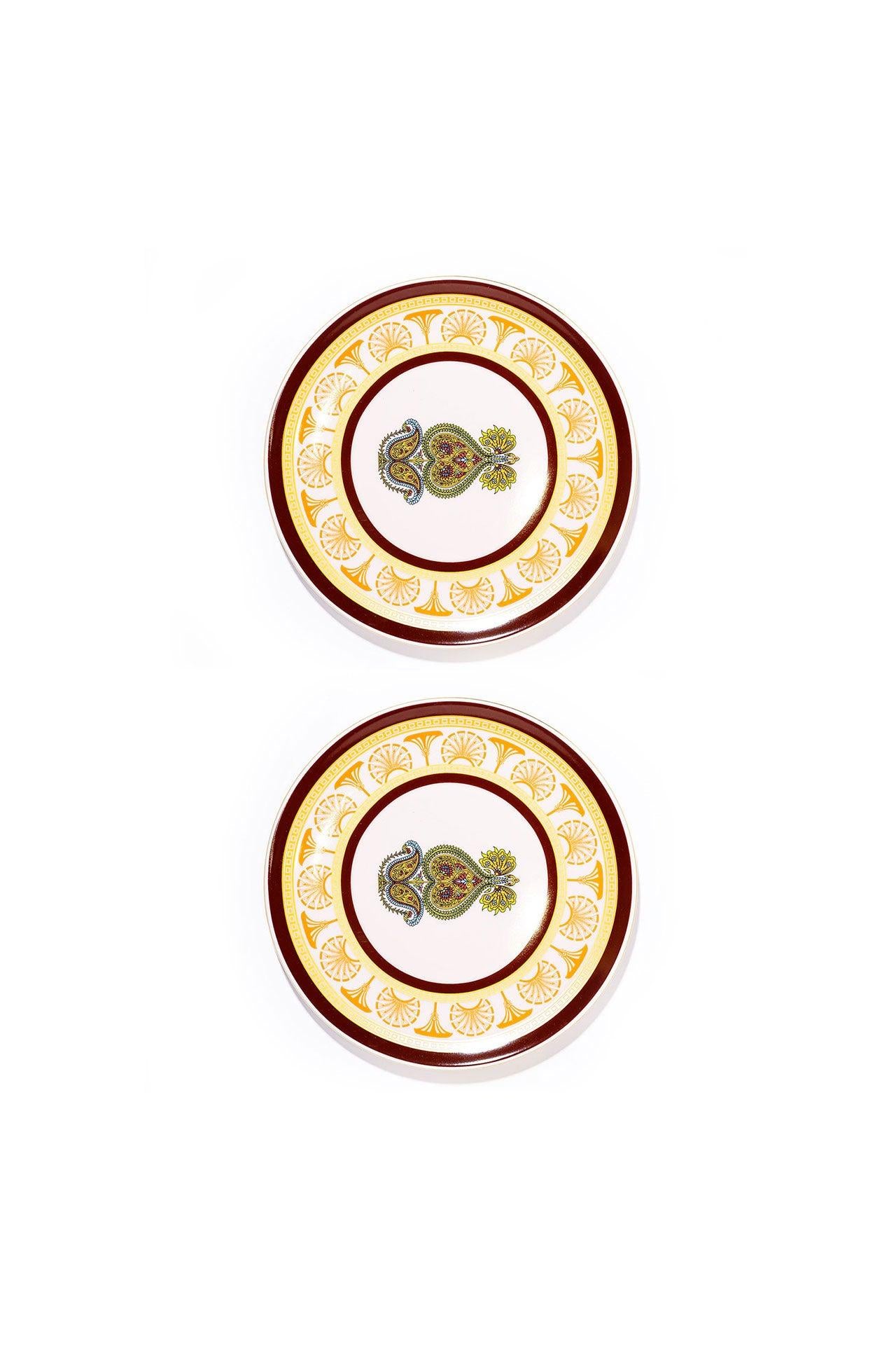 Mystic İndia Burgundy Servis Tabak (2'li Set)