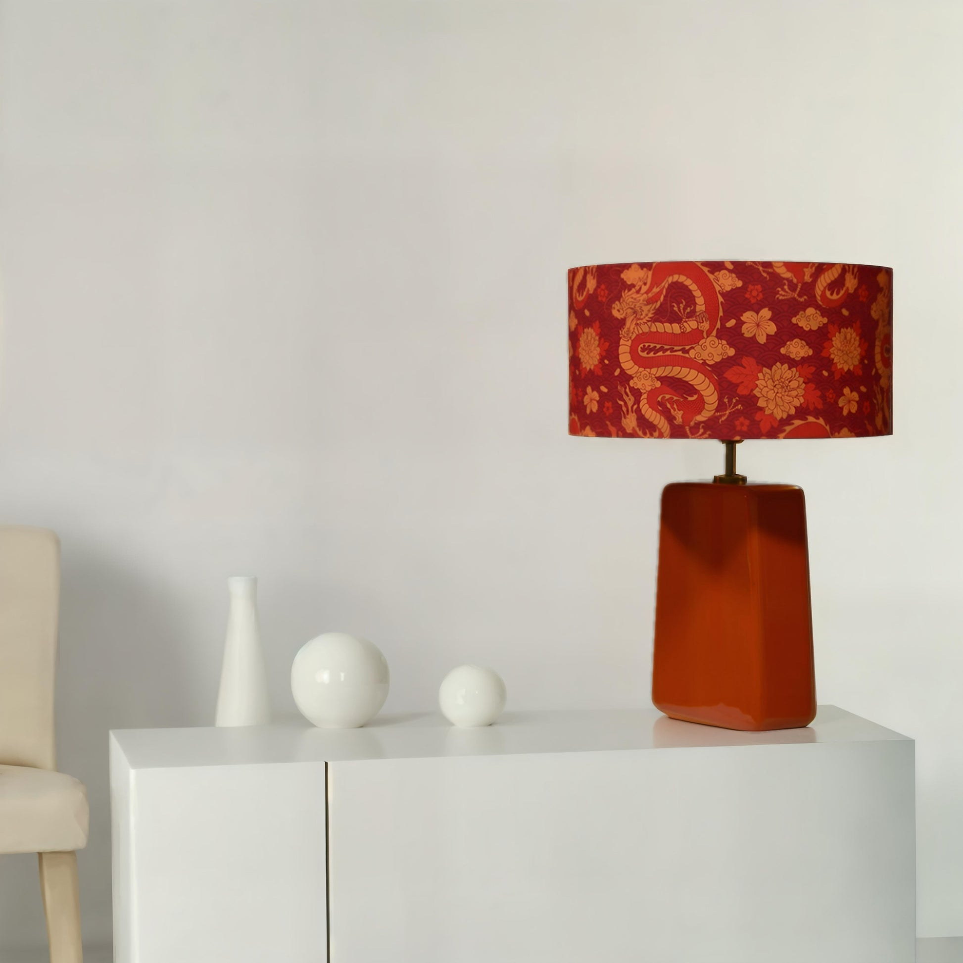 Naga El Yapımı Ahşap Abajur