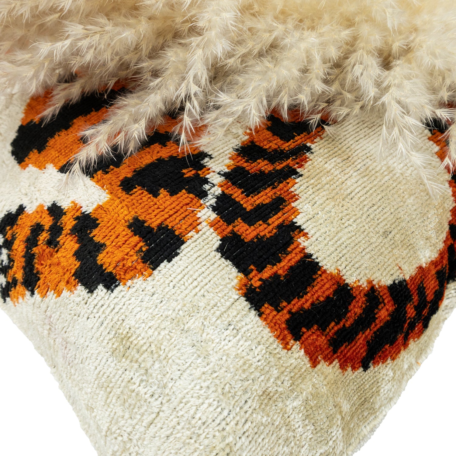 Navoi Kaplan Desenli İkat Kırlent 60X40 Cm