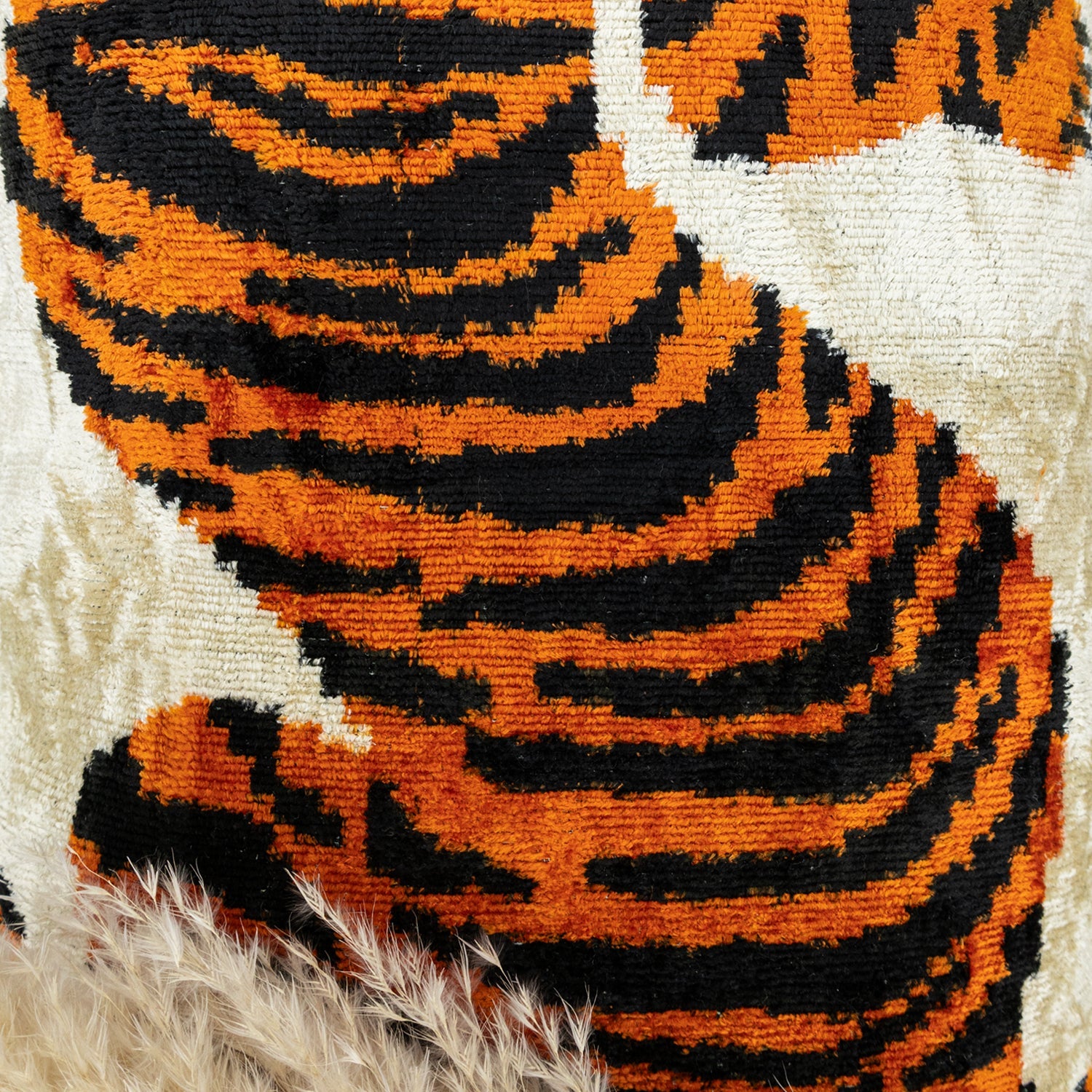 Navoi Kaplan Desenli İkat Kırlent 60X40 Cm