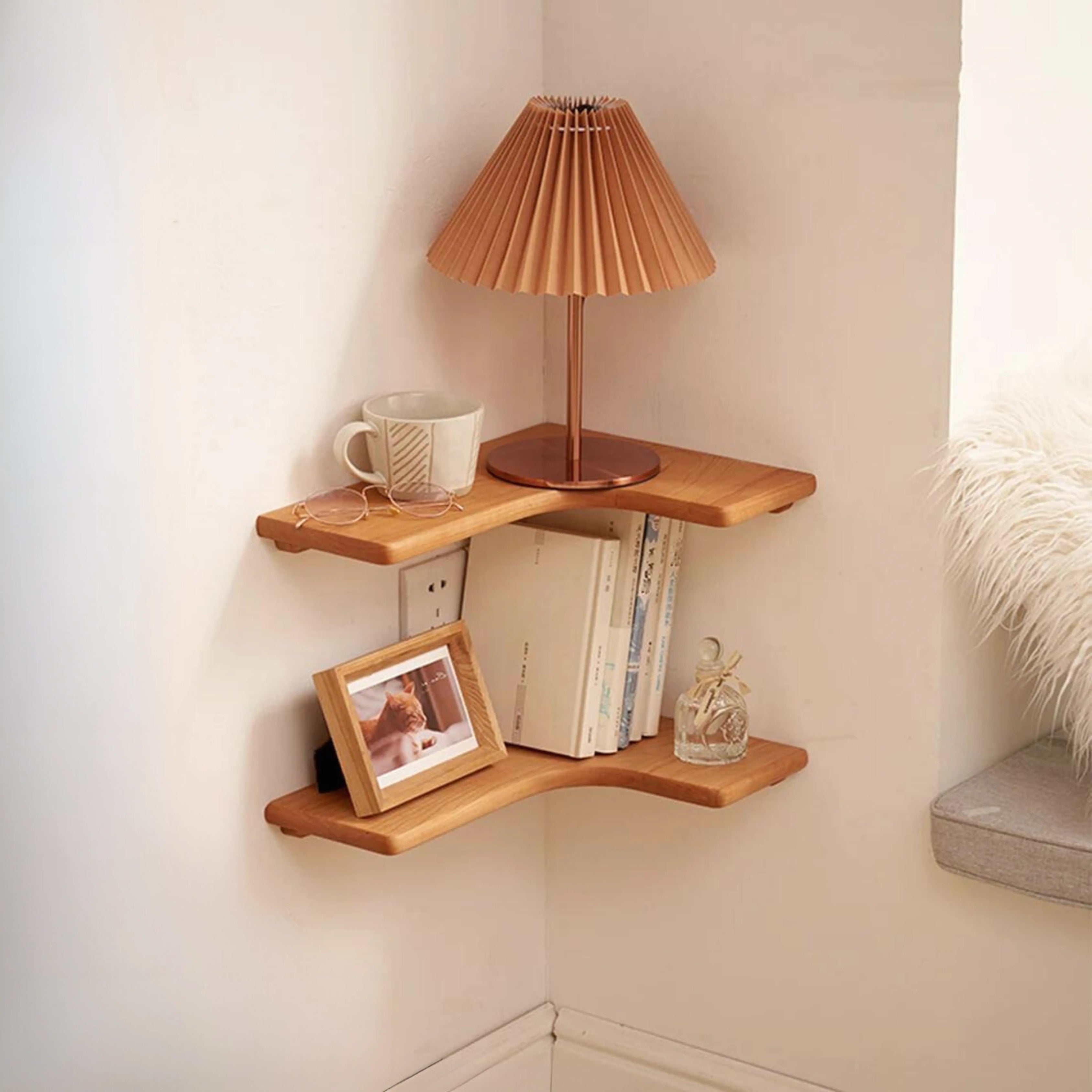 Nefin El Yapımı Masif Ahşap Raf