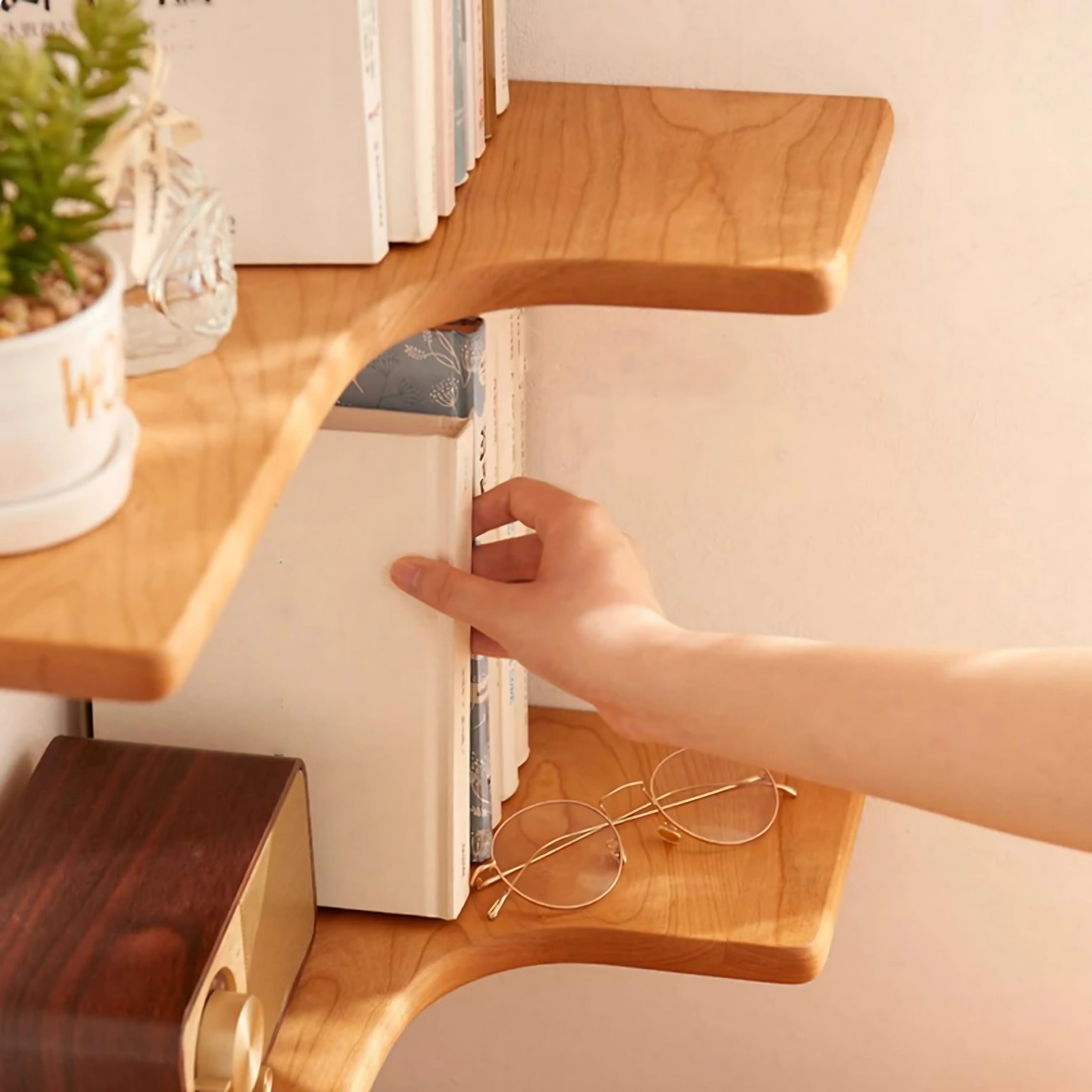 Nefin El Yapımı Masif Ahşap Raf