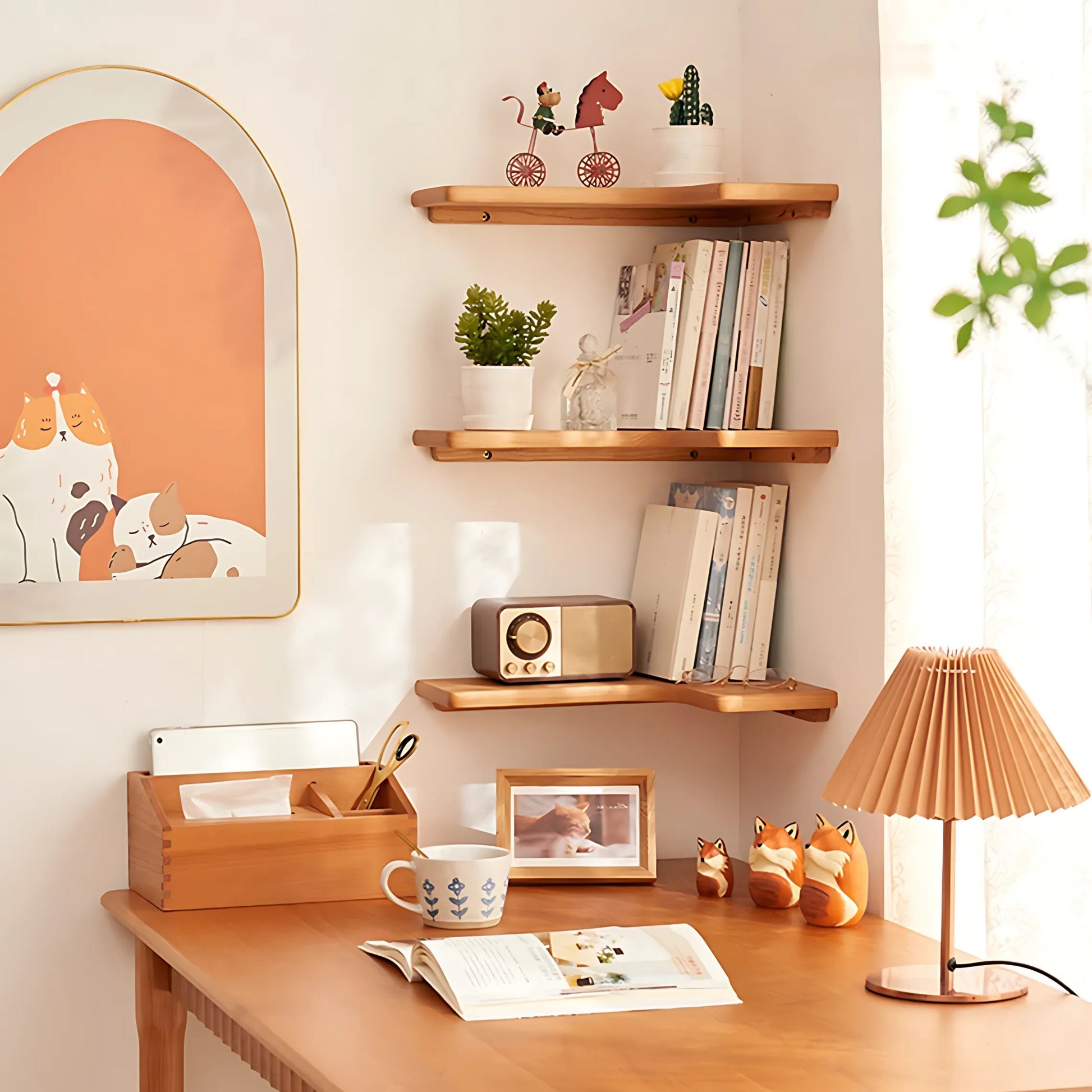 Nefin El Yapımı Masif Ahşap Raf