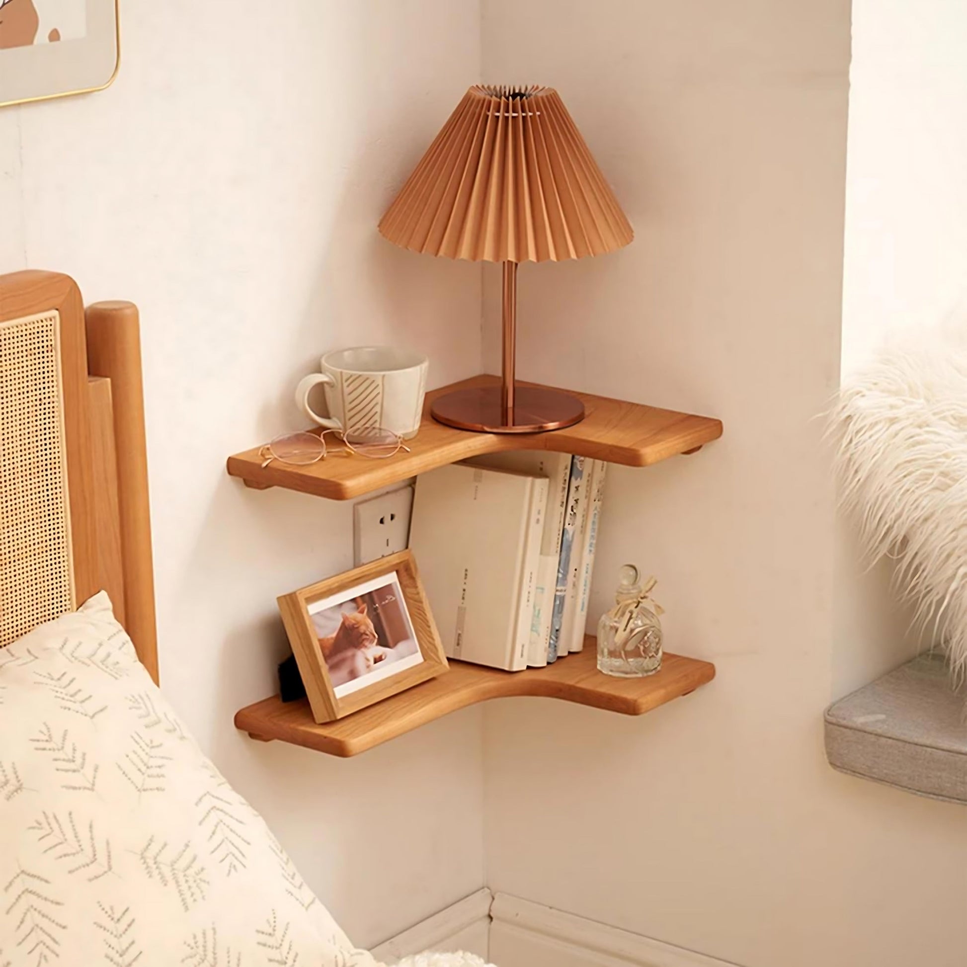 Nefin El Yapımı Masif Ahşap Raf