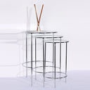 Nesting 3'Lü Metal Zigon Yan Sehpa