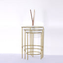 Nesting 3'Lü Metal Zigon Yan Sehpa