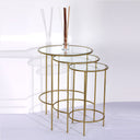 Nesting 3'Lü Metal Zigon Yan Sehpa
