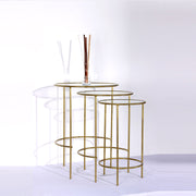 Nesting 3'Lü Metal Zigon Yan Sehpa