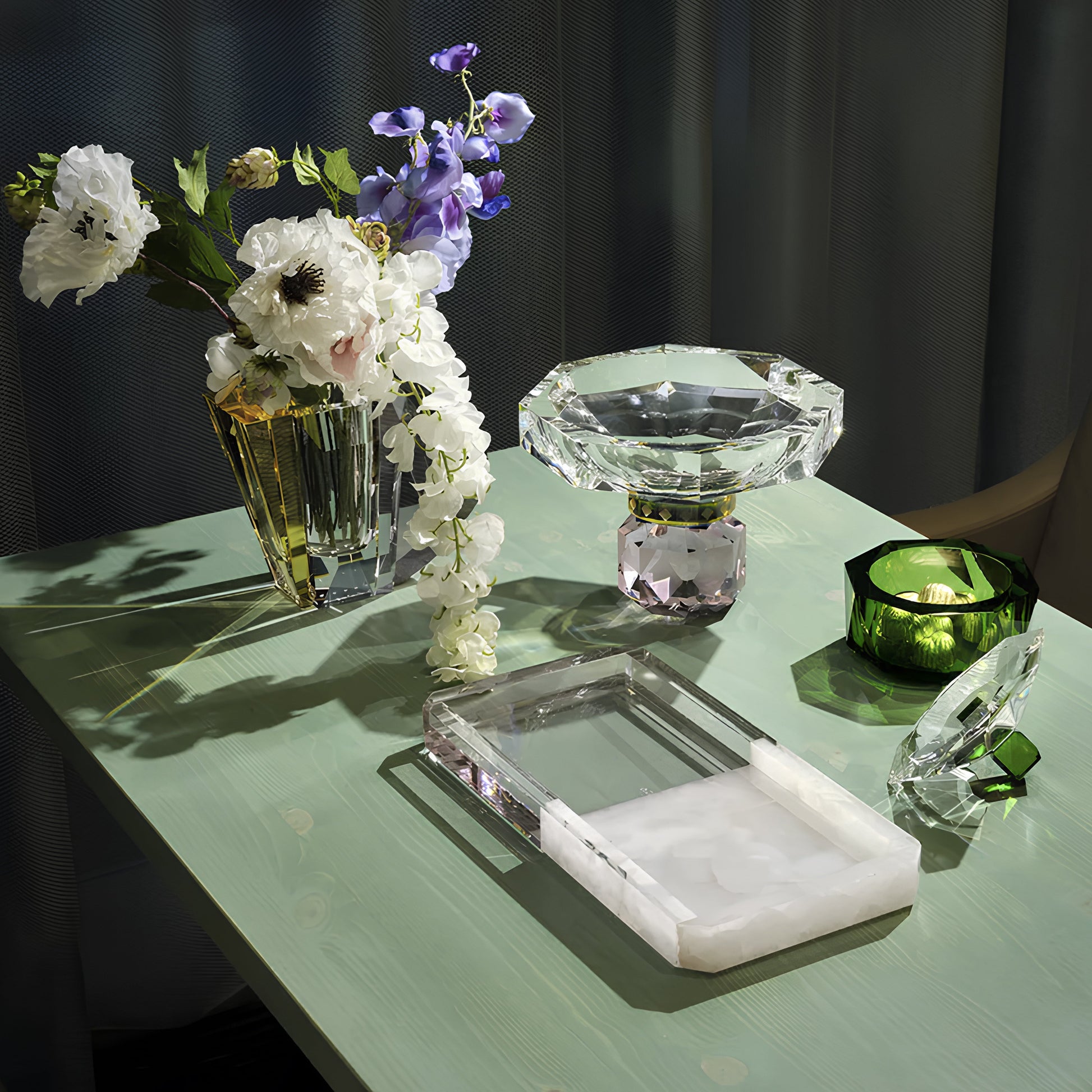 New Haven Yeşil Kristal Saklama Kabı