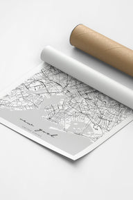 New York Şehir Haritası Poster-Poster-ODA.products-30x40-Siyah-NowShopFun
