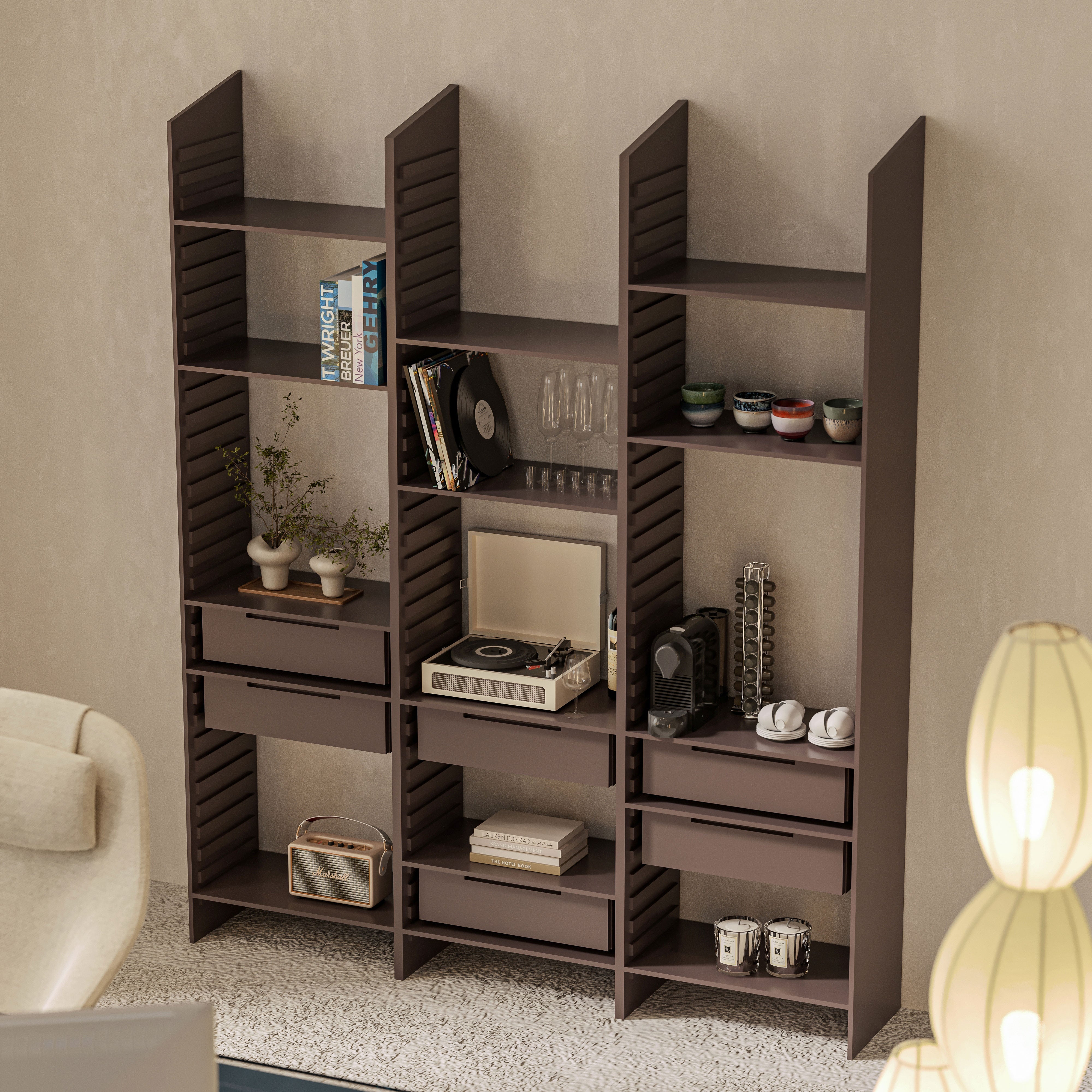 Nexa Üçlü Set Kitaplık