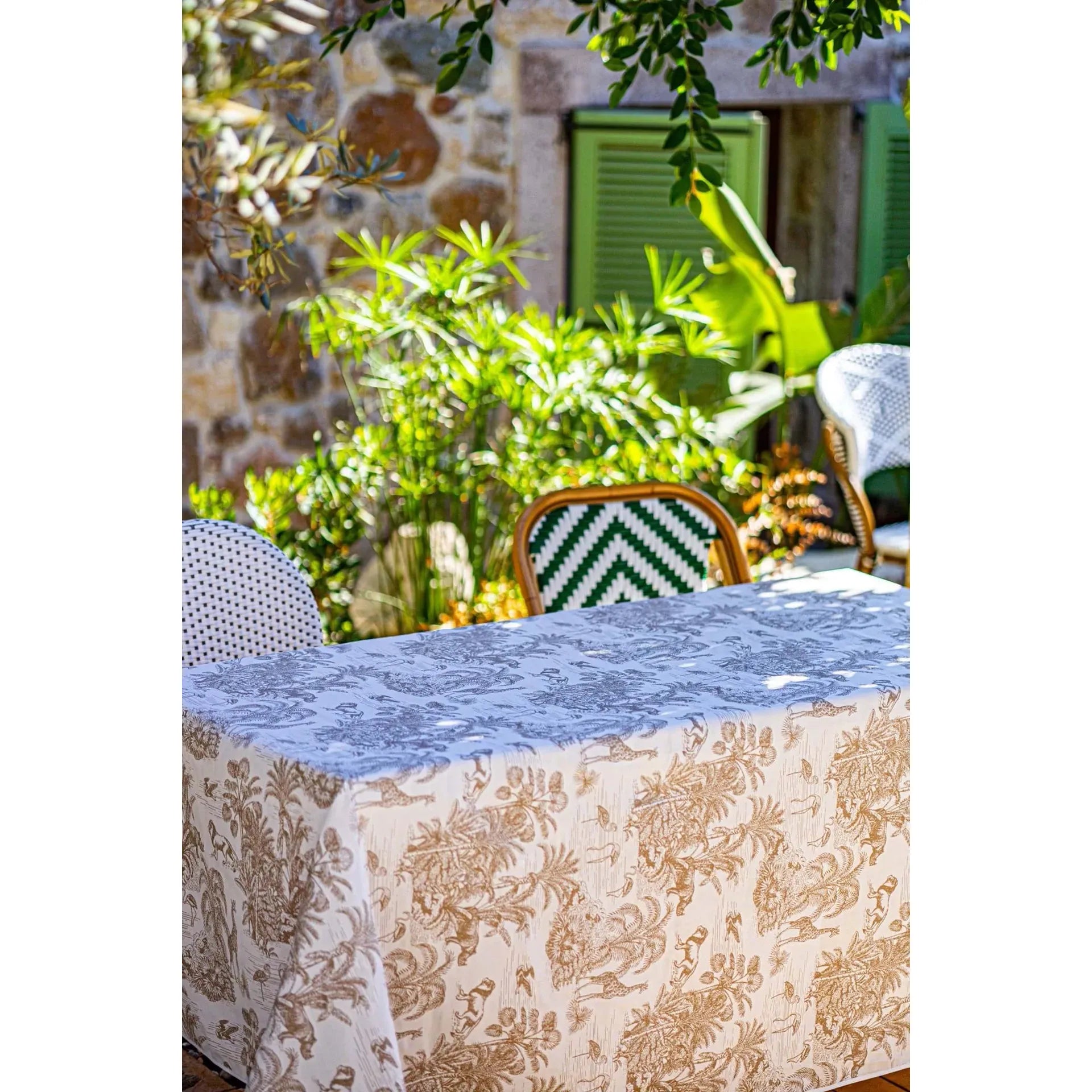 Noc Majorella Bej Masa Örtüsü (Çift Taraflı)