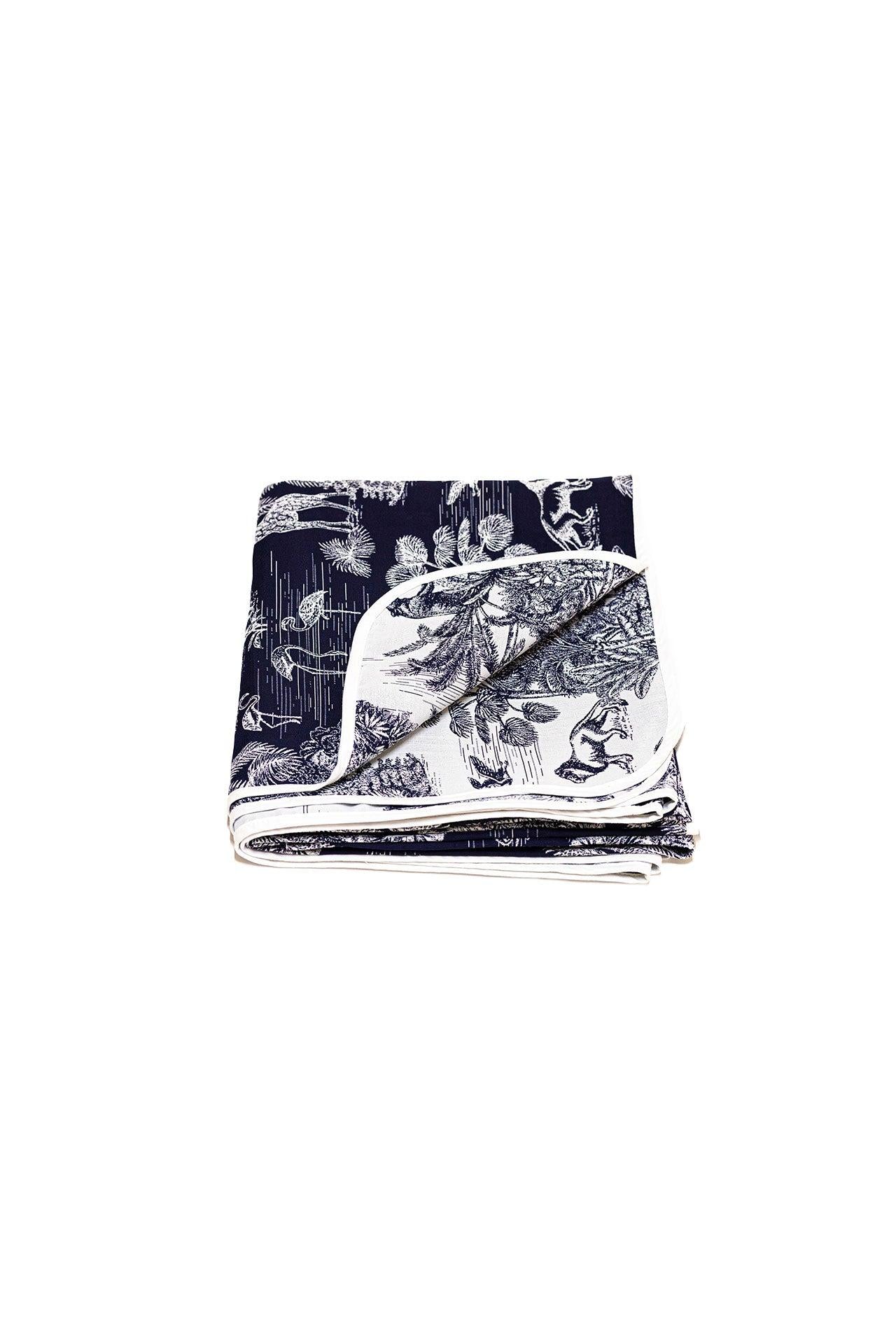 Noc Majorella Lacivert Masa Örtüsü (Çift Taraflı)