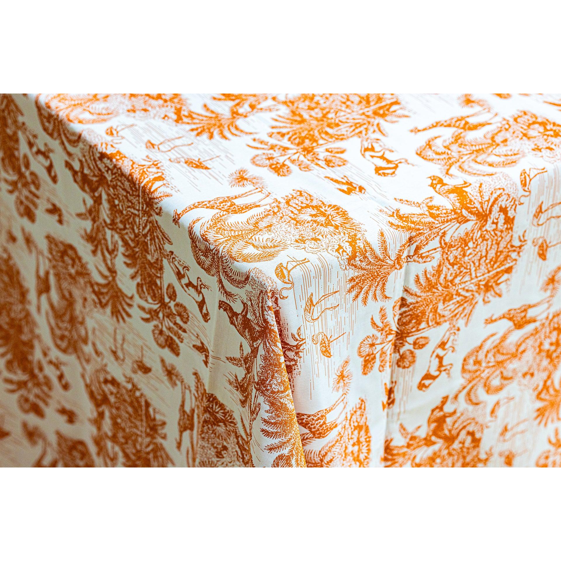 Noc Majorella Turuncu Masa Örtüsü (Çift Taraflı)