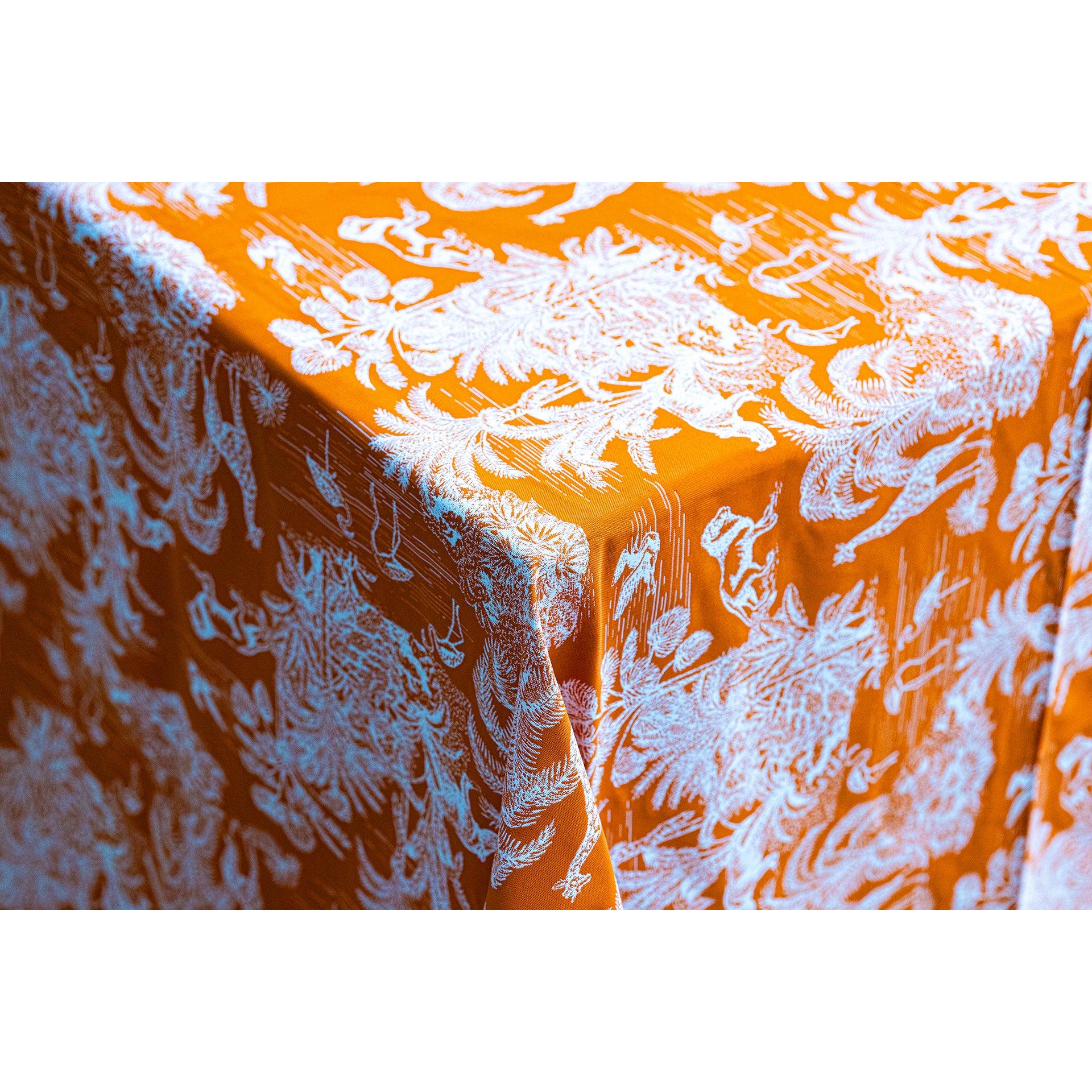 Noc Majorella Turuncu Masa Örtüsü (Çift Taraflı)