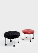 Noir Stool Suni Kürk Puf