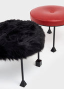 Noir Stool Suni Kürk Puf