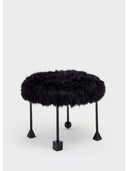 Noir Stool Suni Kürk Puf