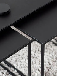 Nora Metal Orta Sehpa Seti-Orta Sehpa-Envlin-Siyah-NowShopFun