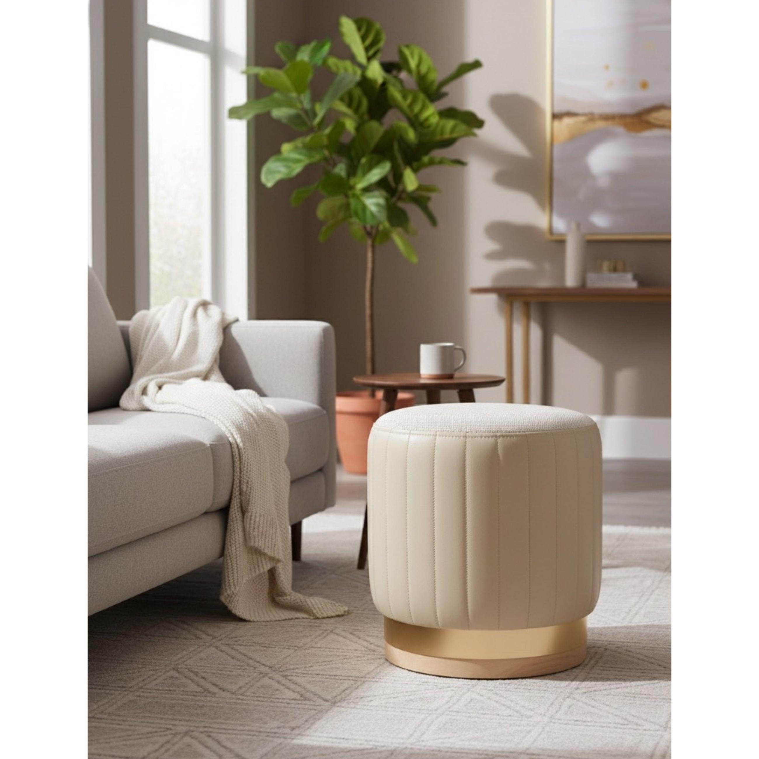 Nordica Gold Ve Ahşap Detaylı Puf