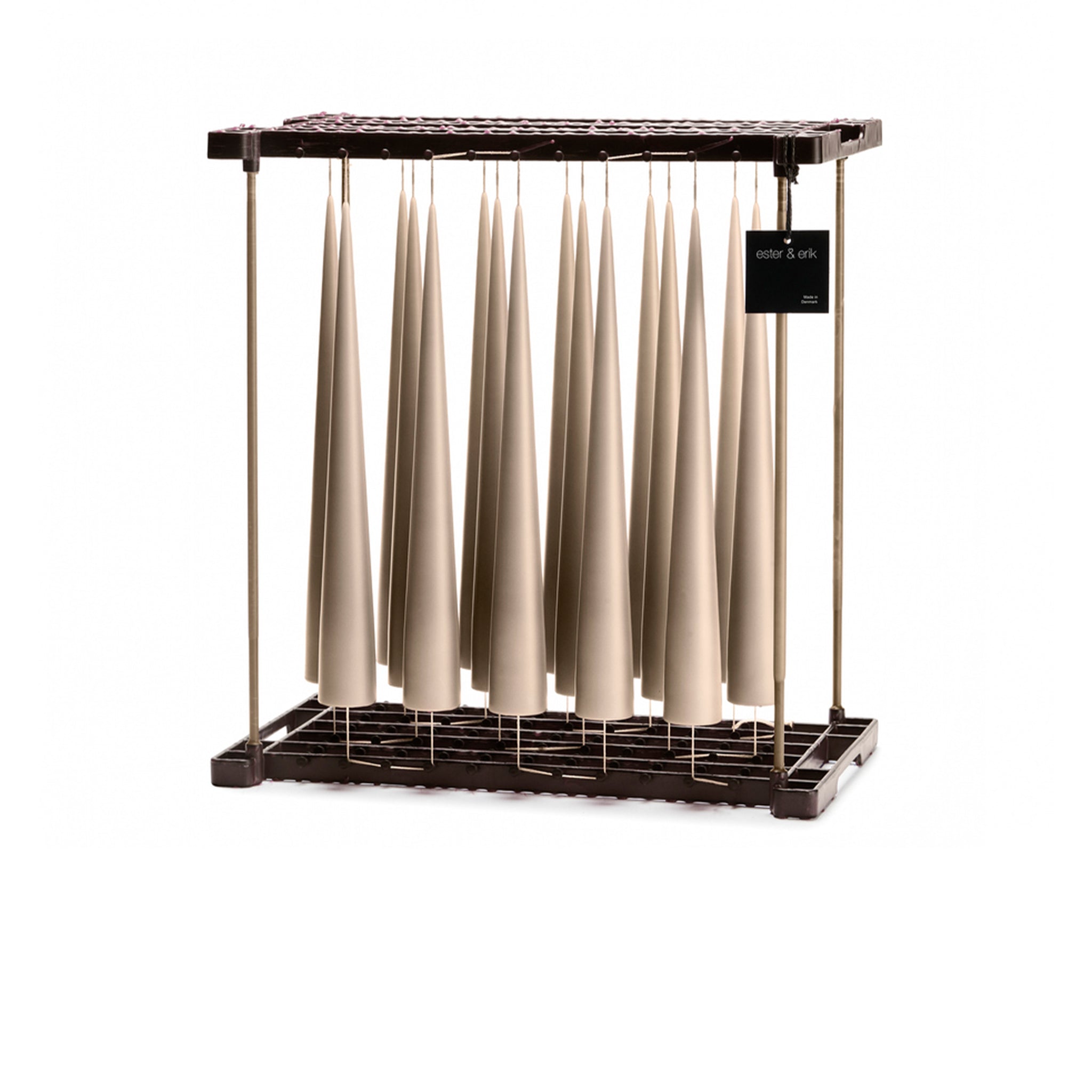 Nougat Note Kokusuz 2'Li Kalın Konik Mum 37 Cm