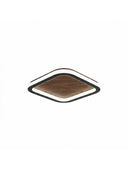 Nuvora Ahşap Detaylı Plafonyer Led Avize 30 x 30 Cm