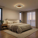 Nuvora Ahşap Detaylı Plafonyer Led Avize 40 x 40 Cm