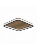 Nuvora Ahşap Detaylı Plafonyer Led Avize 40 x 40 Cm