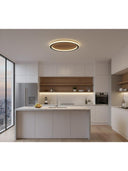 Nuvora Ahşap Plafonyer Led Avize 30 Cm