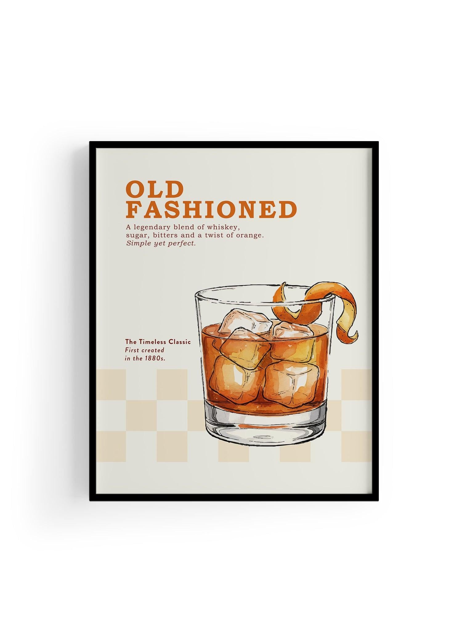 Old Fashioned Kokteyl Posteri