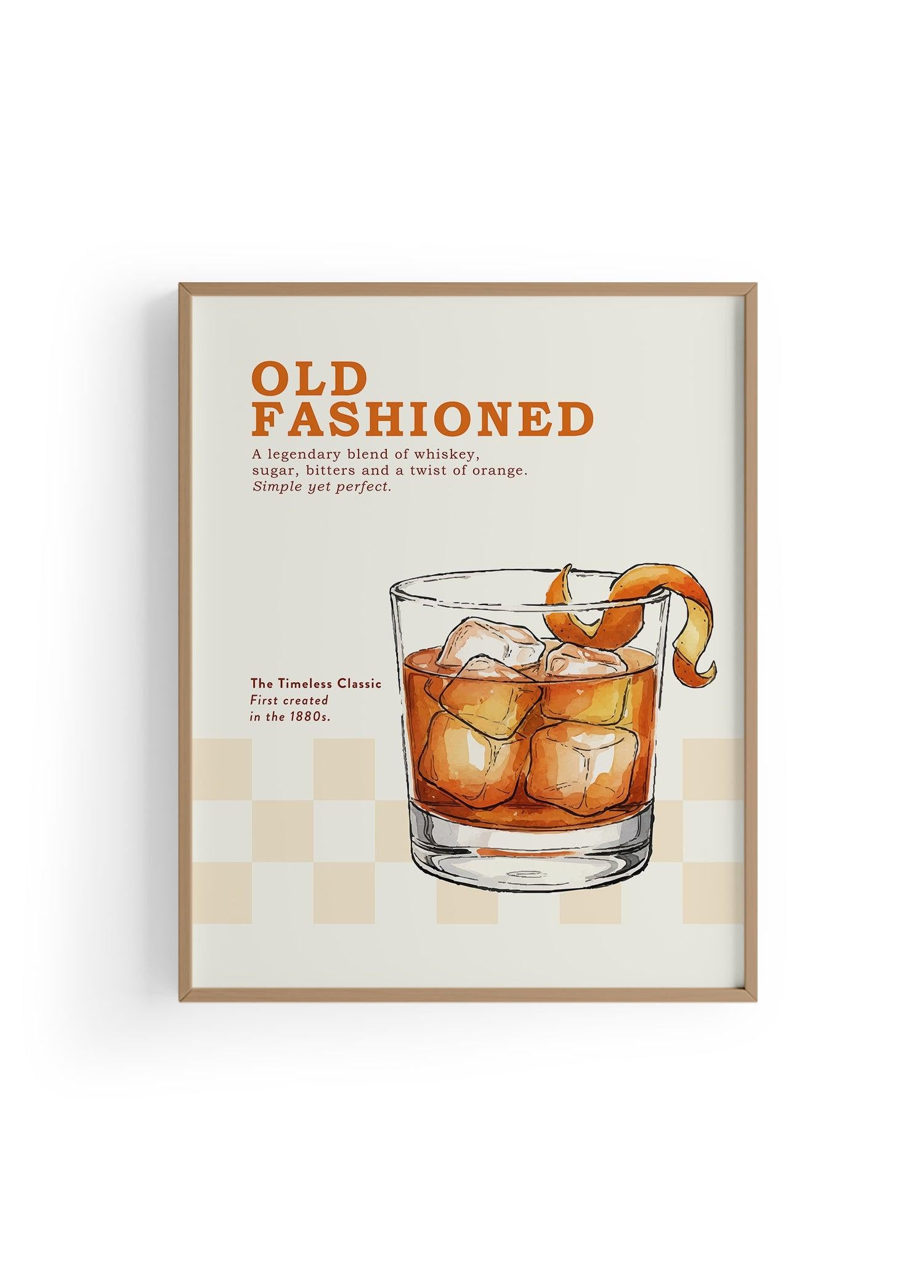 Old Fashioned Kokteyl Posteri